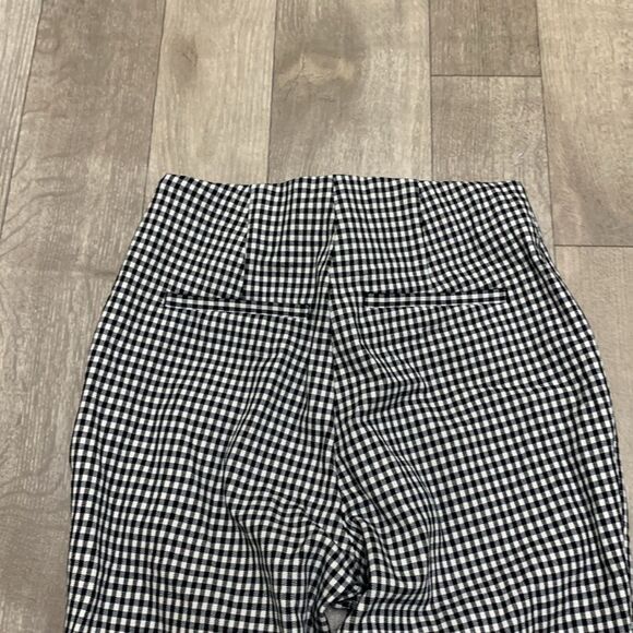 Womens NWT H&M Checkered High Waisted Ankle Casual Work Business Career Pants - Picture 7 of 8
